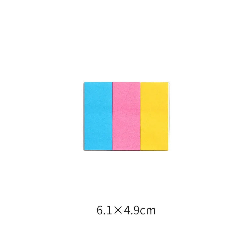 Assortment of paper adhesive stickers, labels, A6 rulers, and sticky notes in various colours and grid layouts.