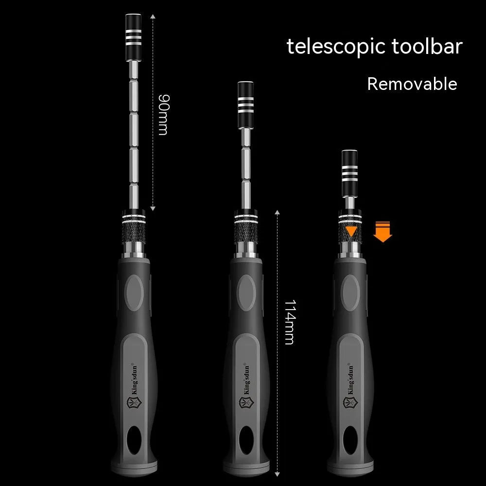 32 in 1 screwdriver set with 30 bits in black PP plastic storage case