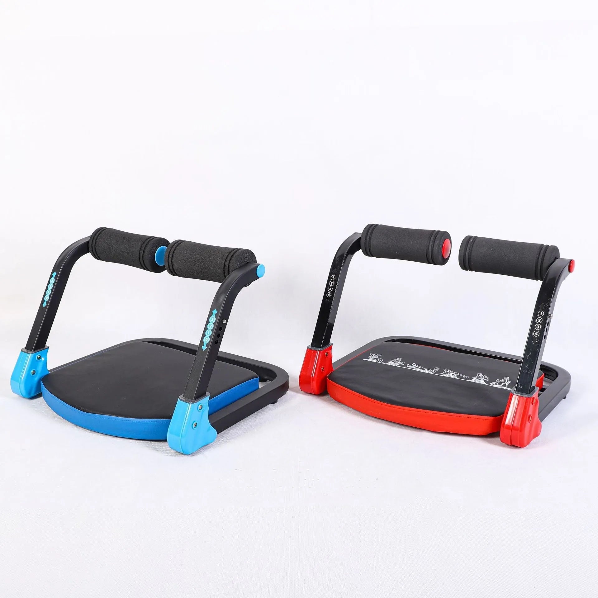 Mini multifunctional abdominal device in sky blue colour for home fitness workouts