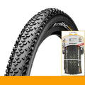 Mountain bike folding outer tyre shown in yellow sidewall, sizes include 26, 27.5 and 29 inch.