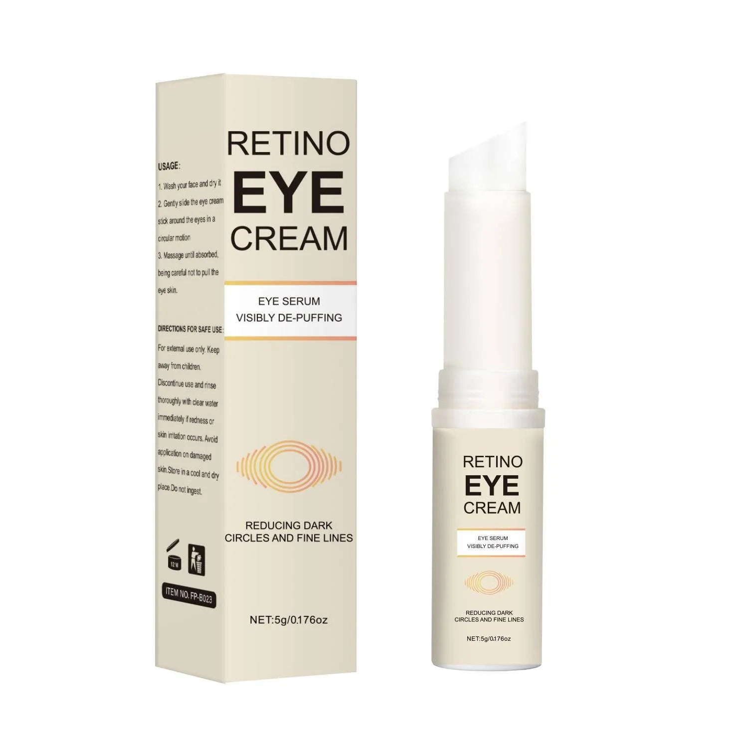 5g tube of eye moisturising cream for dark circles and hydration
