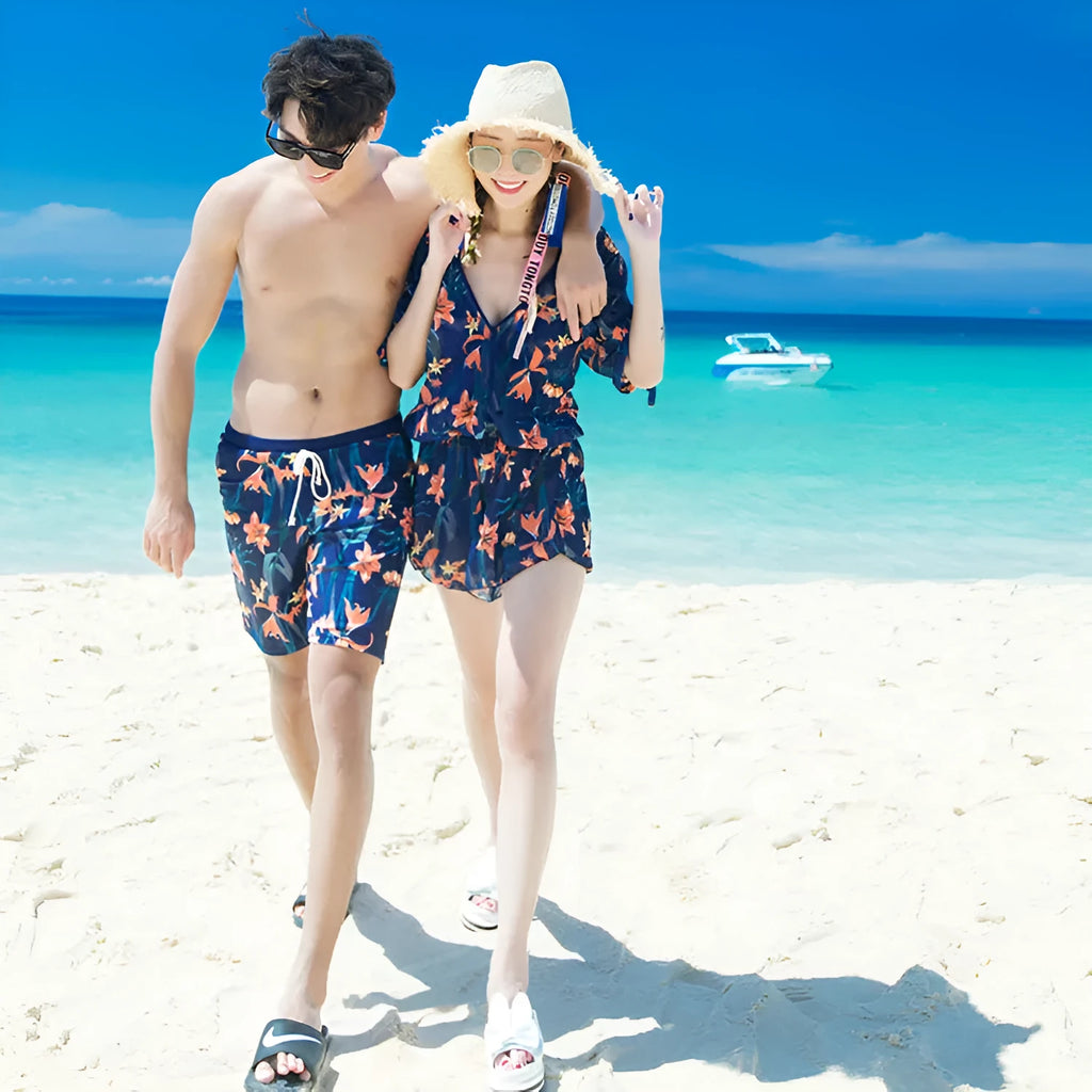 Plus size belly covering one-piece swimsuit in colour 8202-8, polyester and spandex, tight fit, sizes M to XXXXL