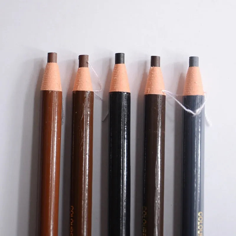 Brown microblading eyebrow pen with waterproof formula, fine tip, and protective cap, 2.8g, three shades available