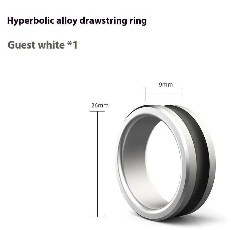 Orange and silver coloured alloy fishing hand guard pull loop with non-slip grip.