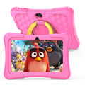 7-inch children's educational tablet with protective silicone cover in pink or blue colour