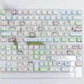 Full set of PBT sublimation keycaps with puppy design for mechanical keyboard replacement