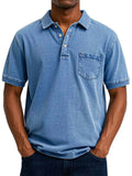Men's plus size Korean-style short sleeve shirt in polyester available in multiple colours including army green