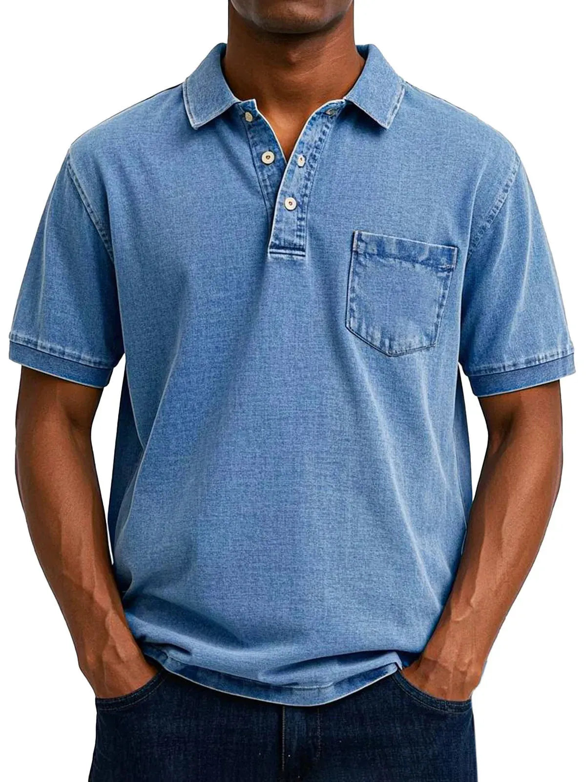 Men's plus size Korean-style short sleeve shirt in polyester available in multiple colours including army green