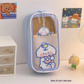 Transparent PVC pencil case with Korean-style animal patterns in vertical-candy bear design