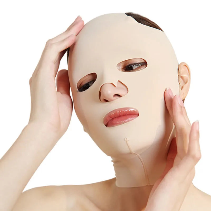 Full face carving mold headgear for skin lifting in skin tone colour one size