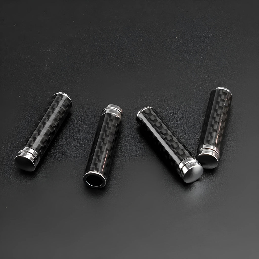 Set of four carbon fibre car interior door handle decorative covers for direct replacement