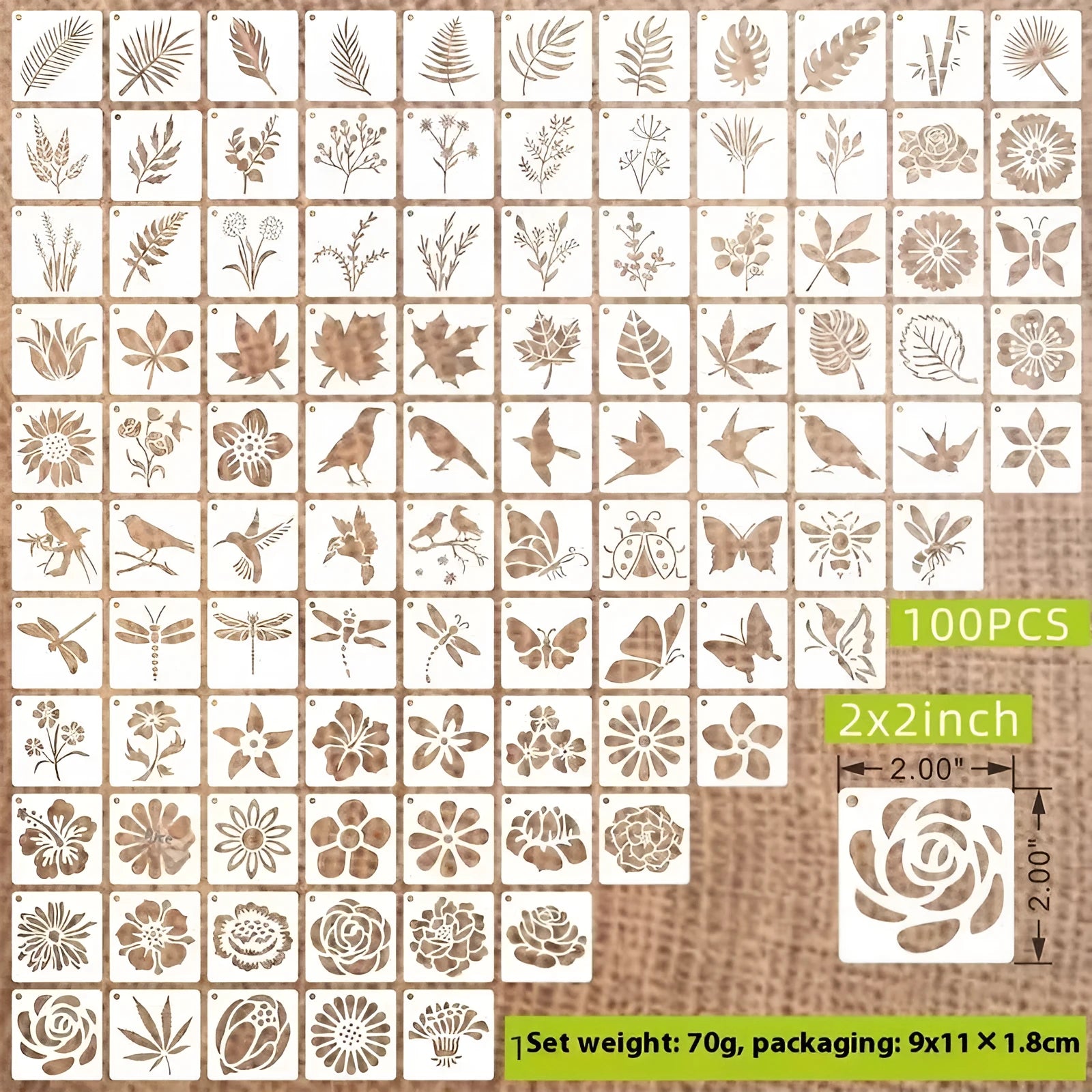 700 milky white PET film spray painting templates showing flower, animal, ocean, Hawaii, and letter designs