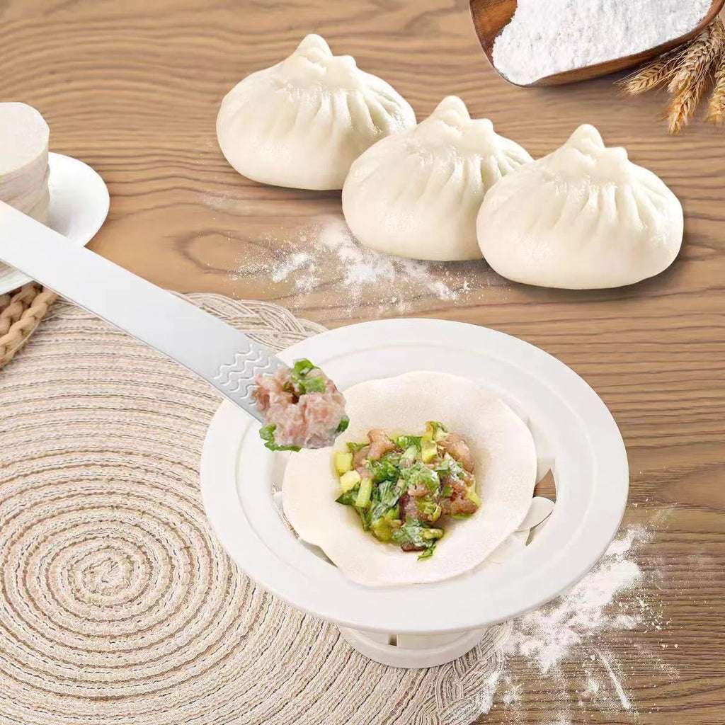Black Jinkali steamed bun mould set with four tools for shaping baozi and dim sum