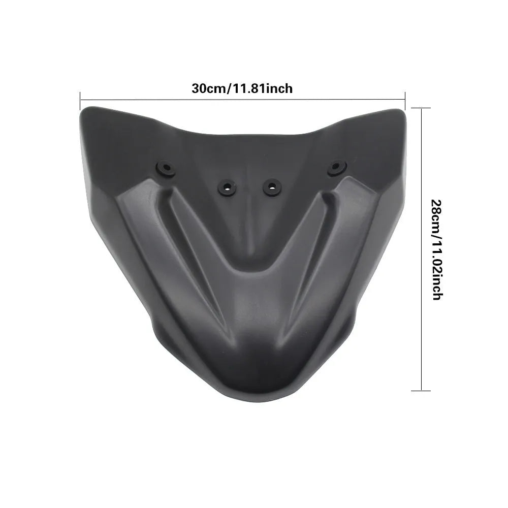 Black ABS fixed wind front wing for KTM Adventure motorcycles