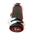 Flat white leather fitness training sandbag with weight options from 5kg to 30kg for gym workouts