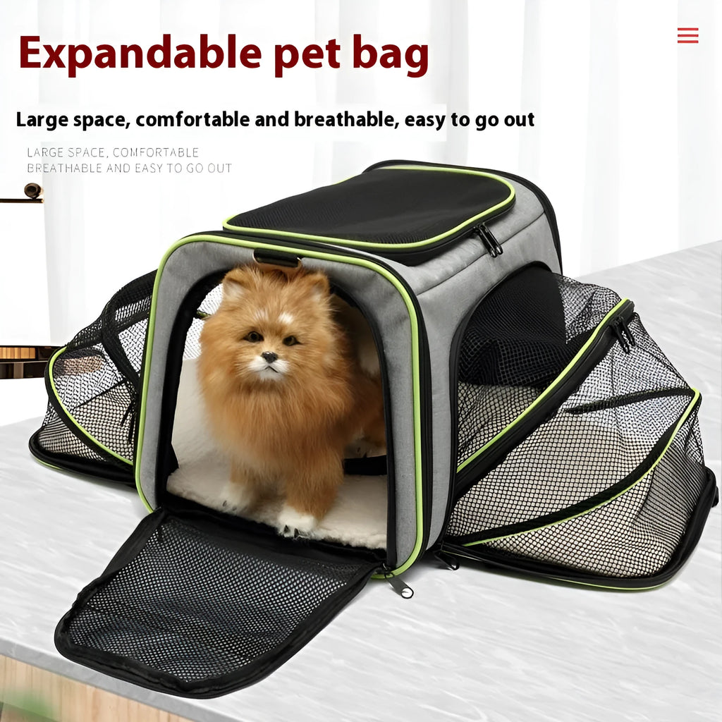 600D cation cat bag in small and large sizes with solid colour design