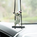 Resin cartoon cat pendant for car rear-view mirror in one of five colour options