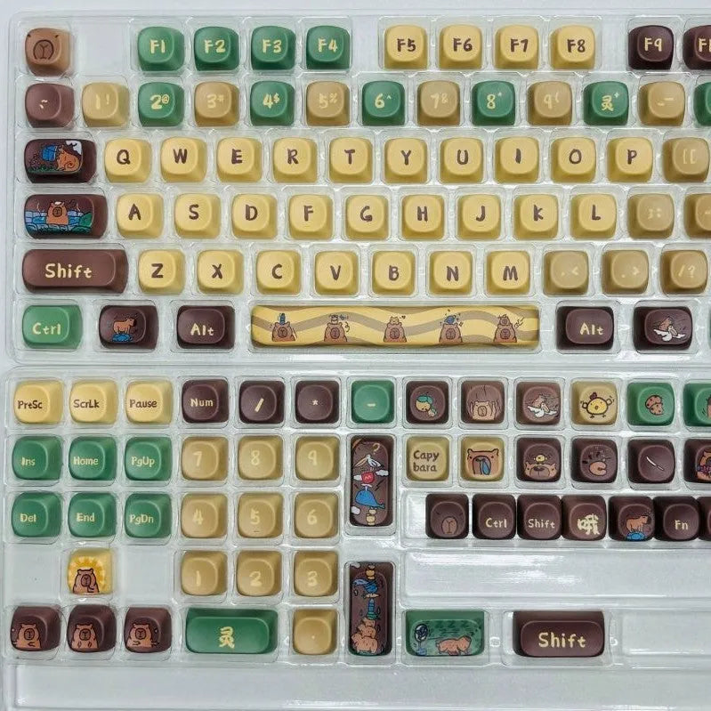 Capabala MOA mechanical keyboard keycap set with 130 ABS keys in Girl-height profile.