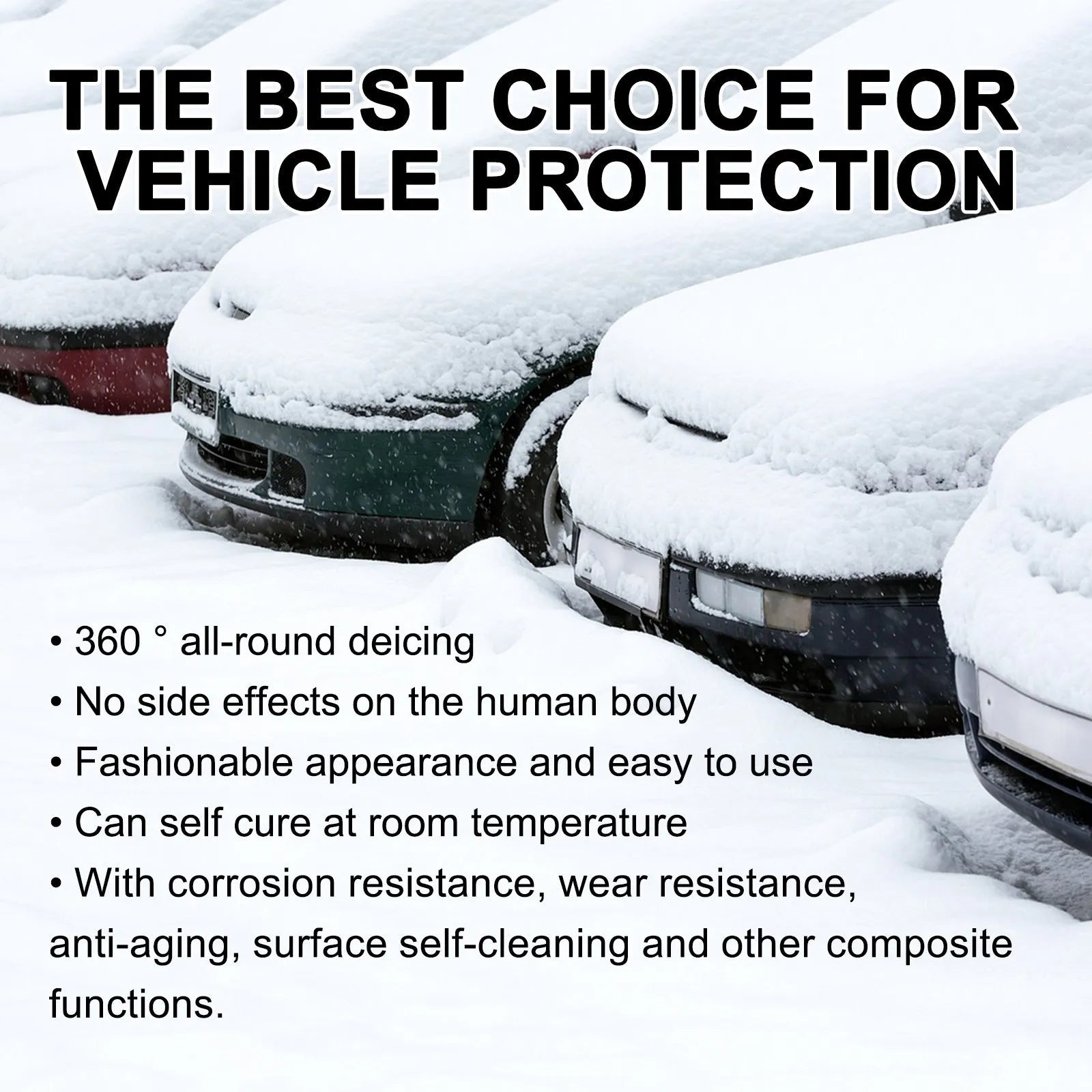 Hydrophobic nano coating car snow brush with PE construction measuring 5x9x14cm
