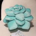 Cartoon tie-dyed succulent shaped plush pillow in green tones with soft fabric finish, 35cm height