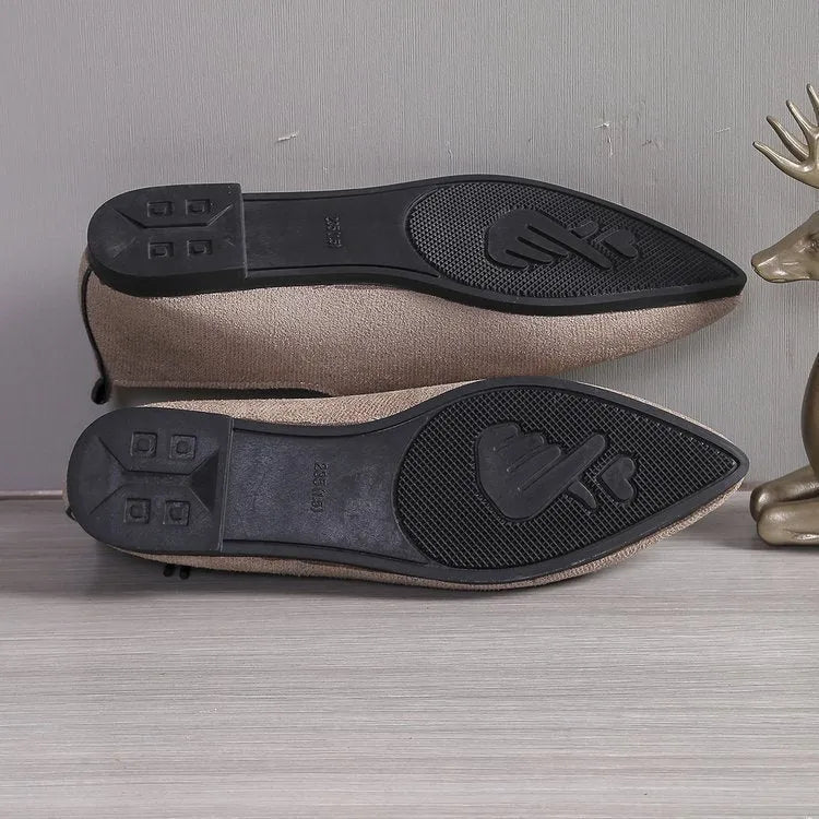 Beige leopard print pointed toe pumps for women in plus sizes