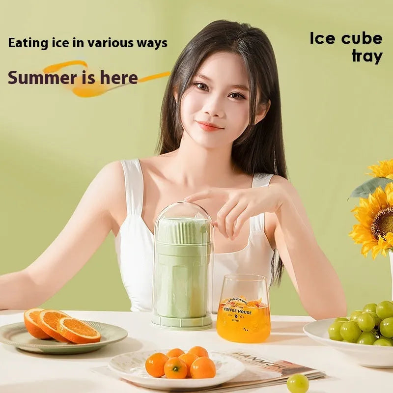 White twisting ice cube tray with rotating release and sealing lid for freezer