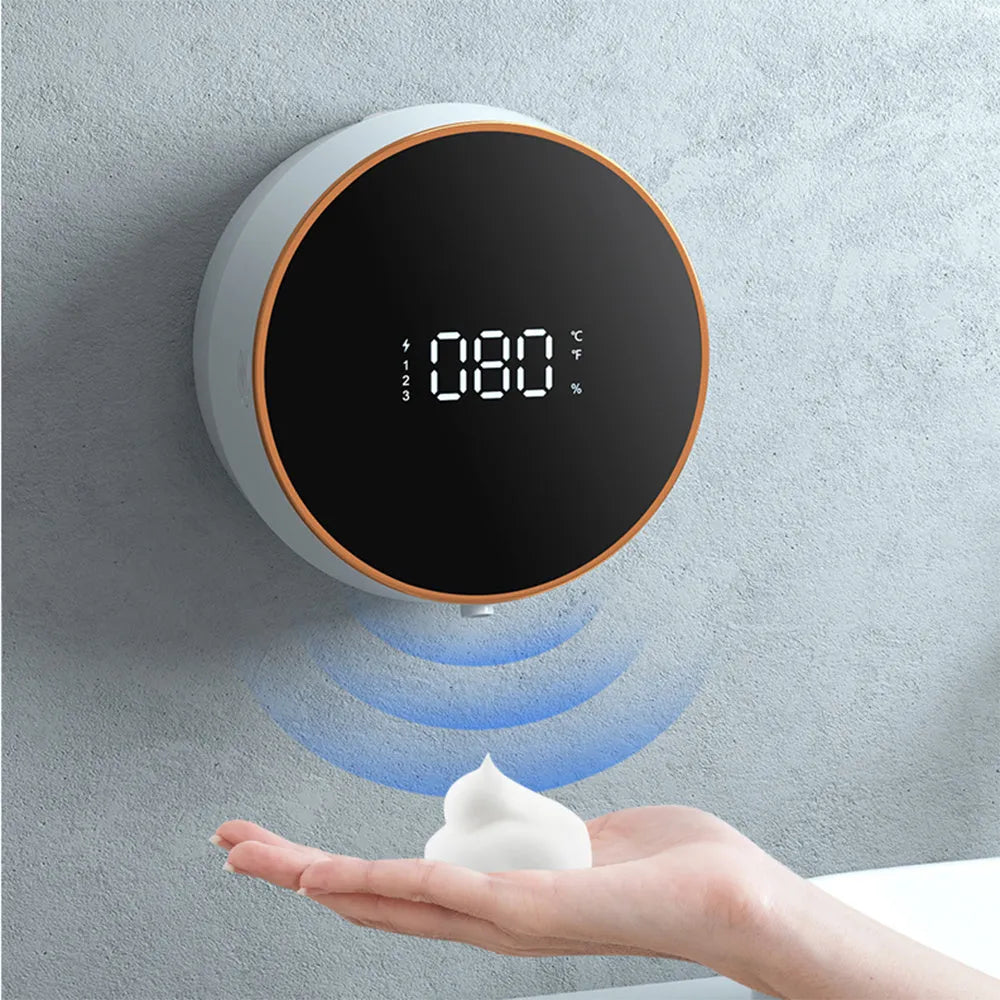 Smart automatic sensing foam dispenser with USB charging port mounted on wall
