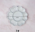White ceramic plum blossom shaped paint palette for watercolour acrylic oil painting