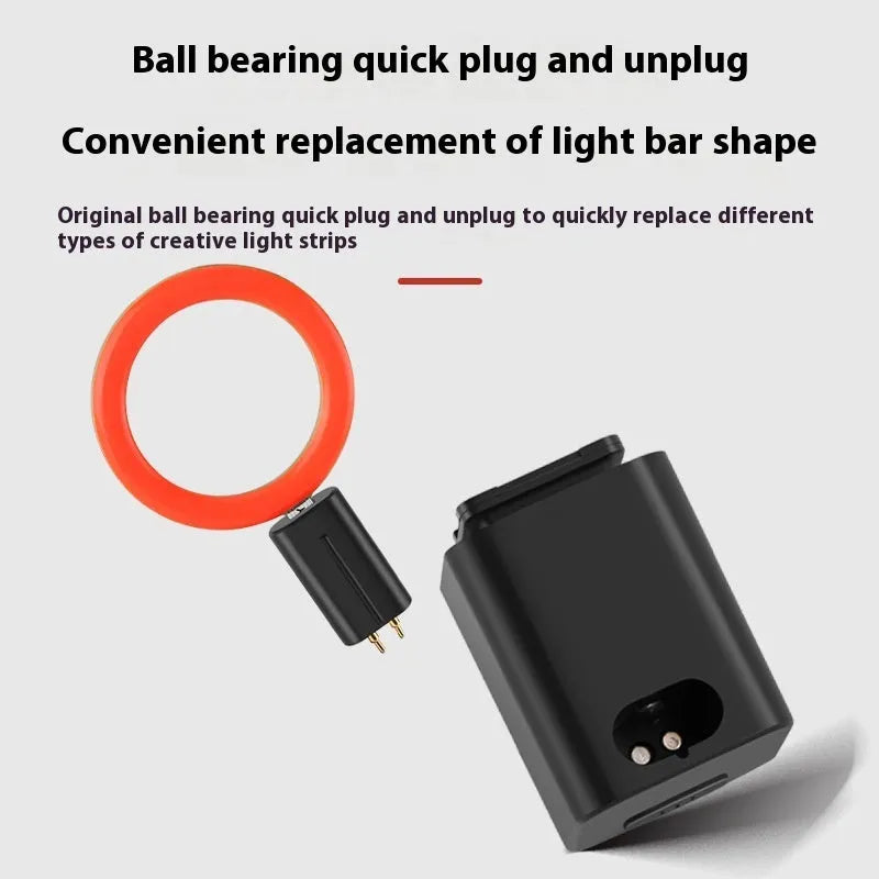 USB rechargeable bicycle running water tail light with silicone strap mount on a bike seat tube.