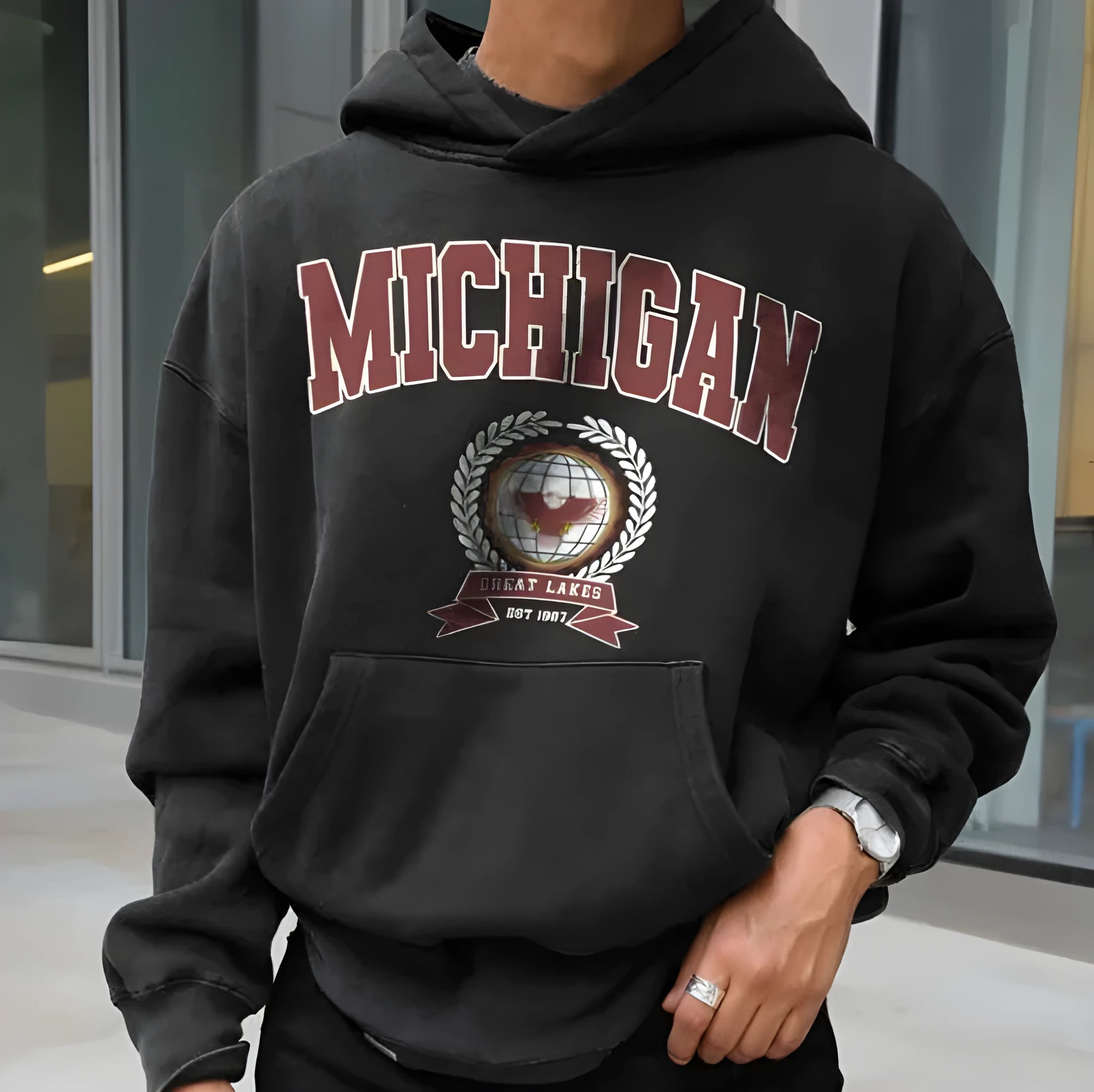 Couples hooded sweaters in polyester fibre, colour as shown, sizes S to 5XL, front view