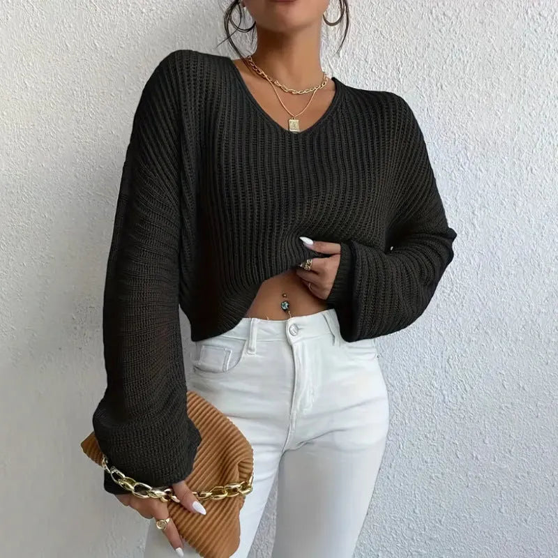 Solid colour long sleeve polyester pullover top available in five colour options