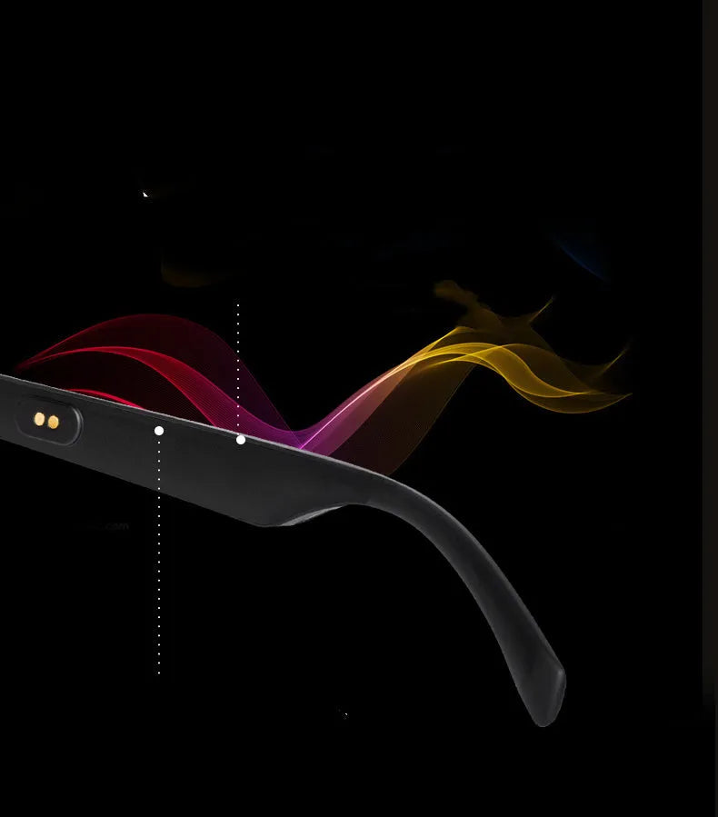 Smart Bluetooth glasses with open-ear audio design and polarised sunglasses lenses