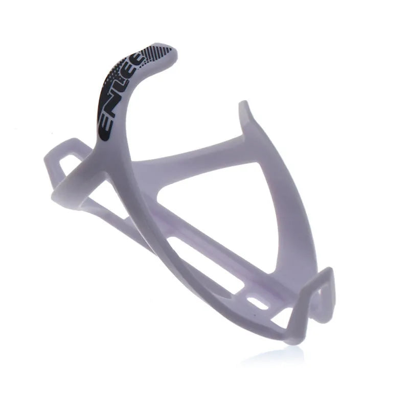 Mountain bike plastic bottle cage in fluorescent yellow with PVC toughness fitting for secure water bottle retention