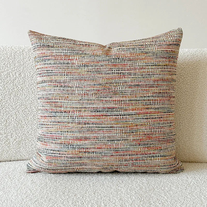 American-style jacquard sofa backrest cushion cover with paisley pattern in amber colour.