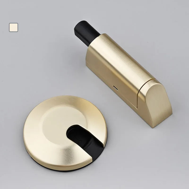 Zinc alloy invisible door stopper in six colour options for modern bedrooms