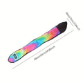 Snake-shaped multicolour stripe print plush squeaky dog toy for chewing and interactive play