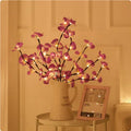 65cm pink LED phalaenopsis branch decorative light with fabric flowers and warm white LEDs