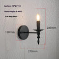 American retro small iron wall lamp with candle holder for hallway stairs indoor aisle