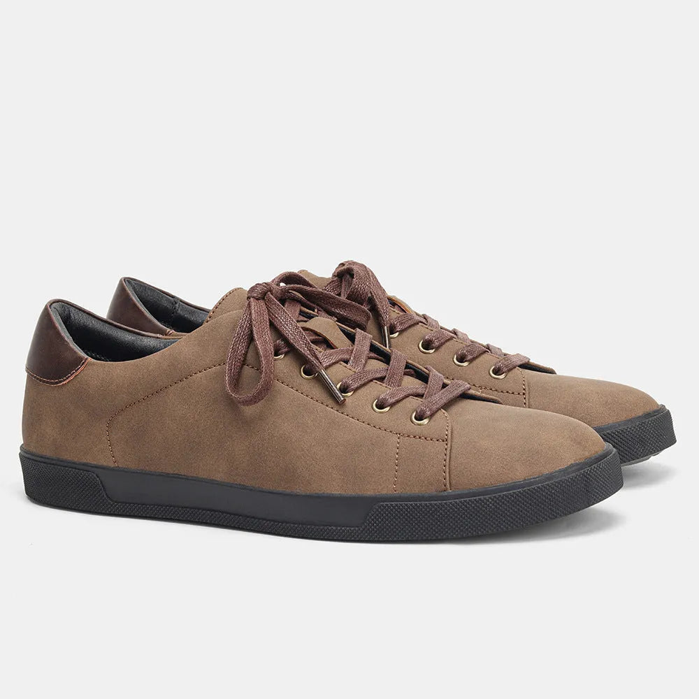 Men's casual board shoes with PU upper rubber sole and leather stitching low top flat heel size 40-46 three colours KD4276 KD4277 KD4278