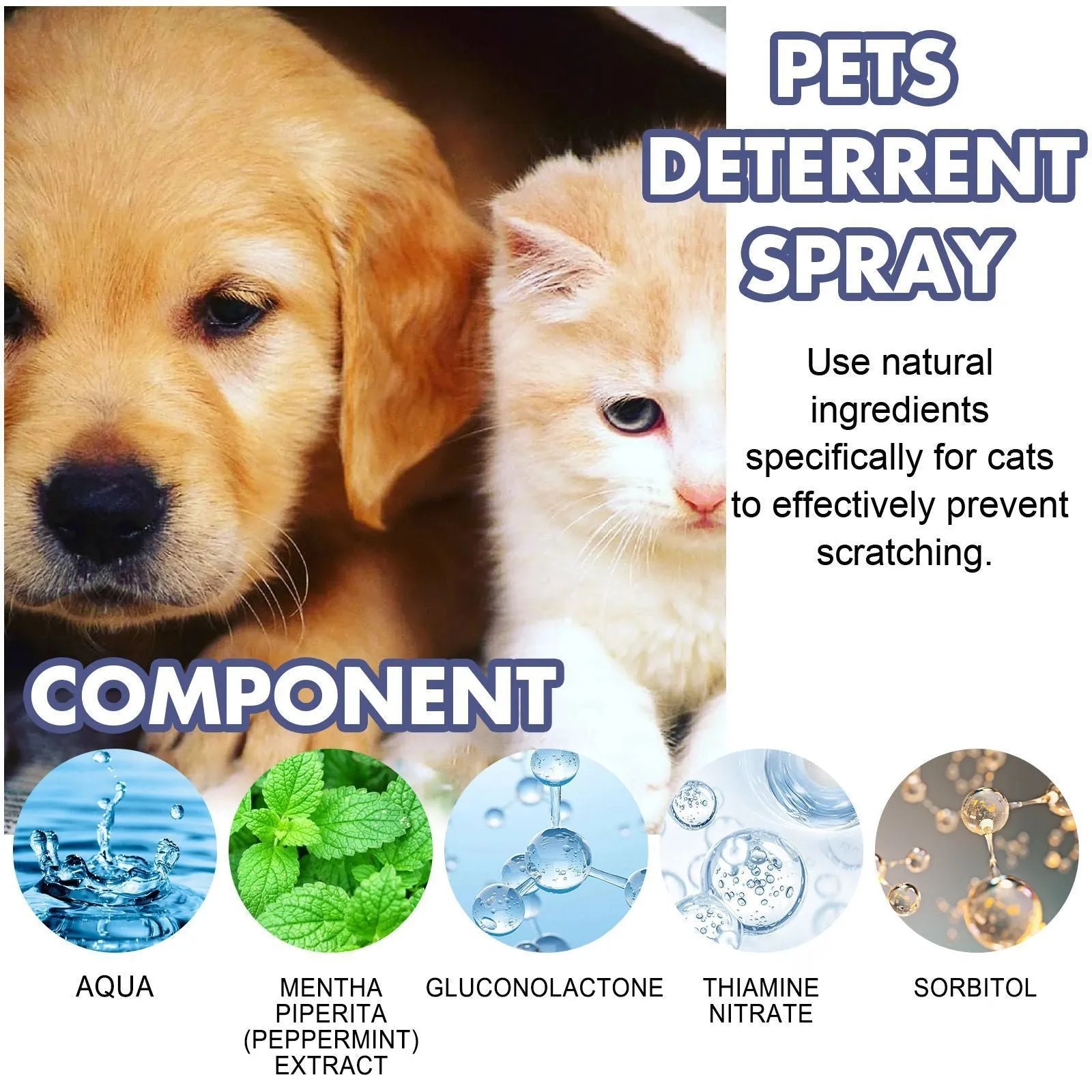 50ml boxed bottle of expelling spray for deterring dog and cat scratching on furniture