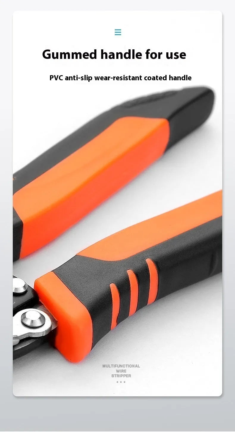 Fully automatic wire stripping pliers tool with box-mounted design for electrical work