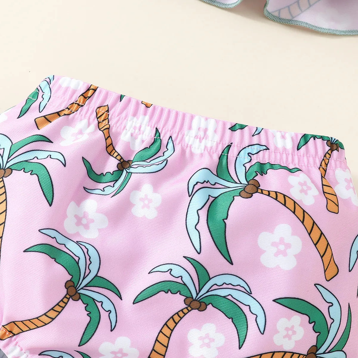 White children's two-piece swimsuit set with top and shorts for age 2-3 years