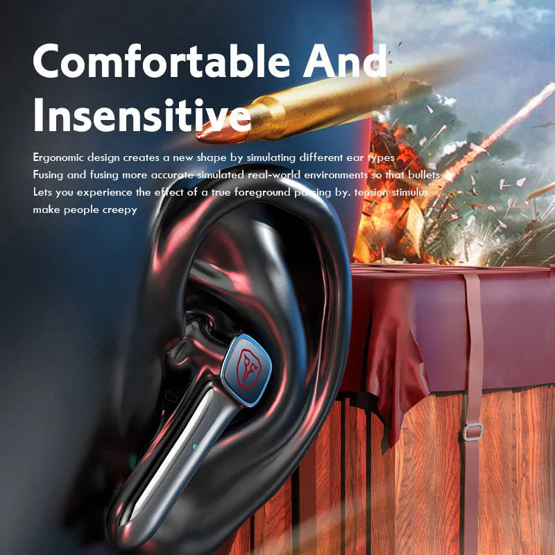 M59 style wireless Bluetooth gaming headset with low latency and noise reduction.