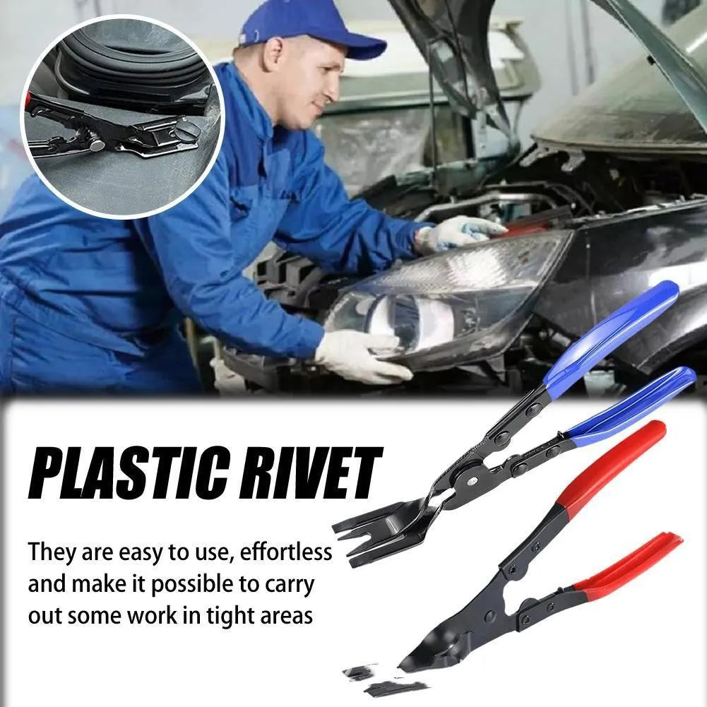 Blue car universal disassembly separator pliers with 240mm length for automotive trim removal