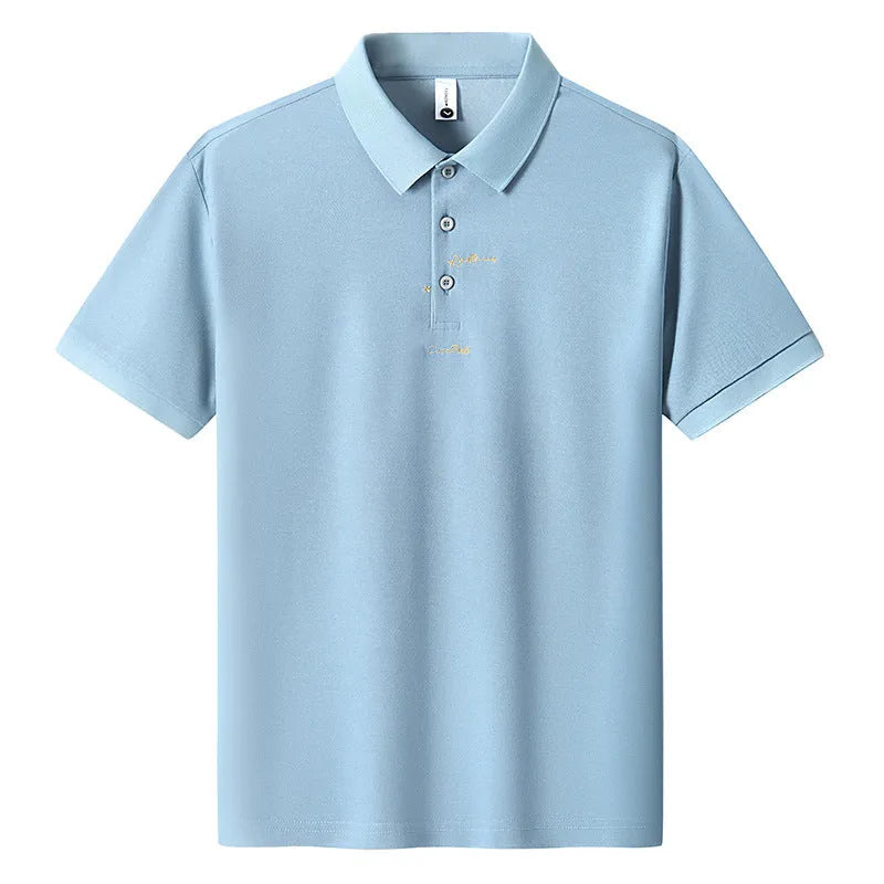 Men's loose casual cotton t-shirt with a letter pattern, shown in multiple colour options.