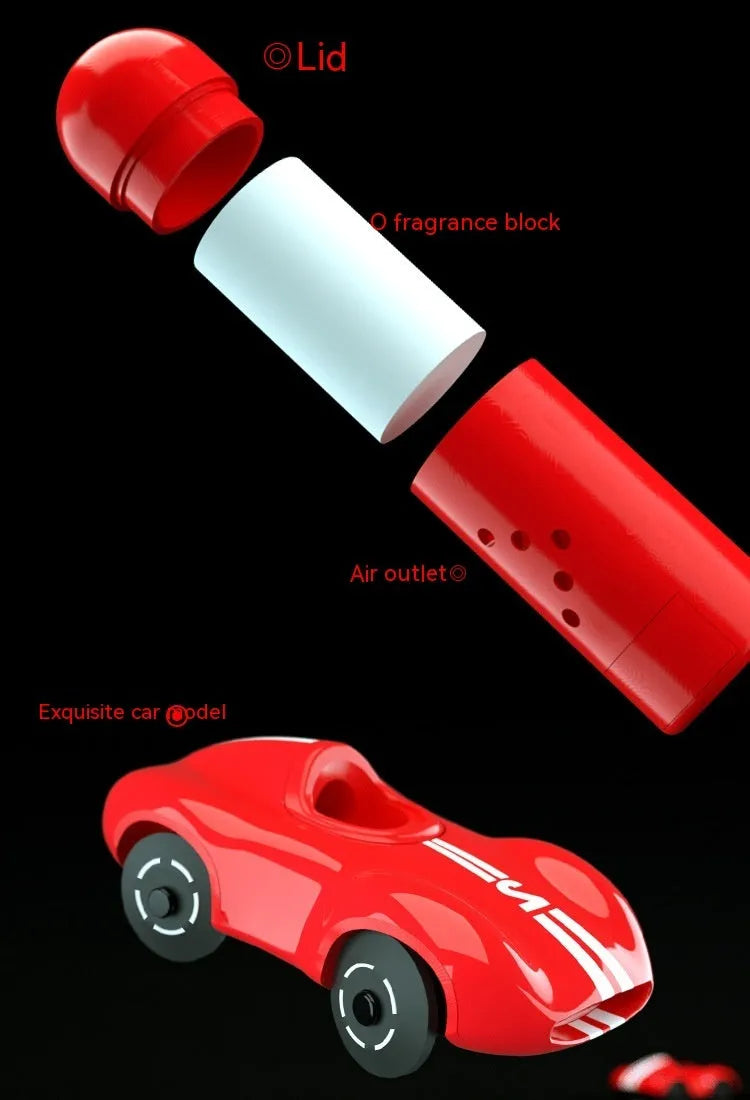 Round car aromatherapy decoration with solar panel in black, red or white colours