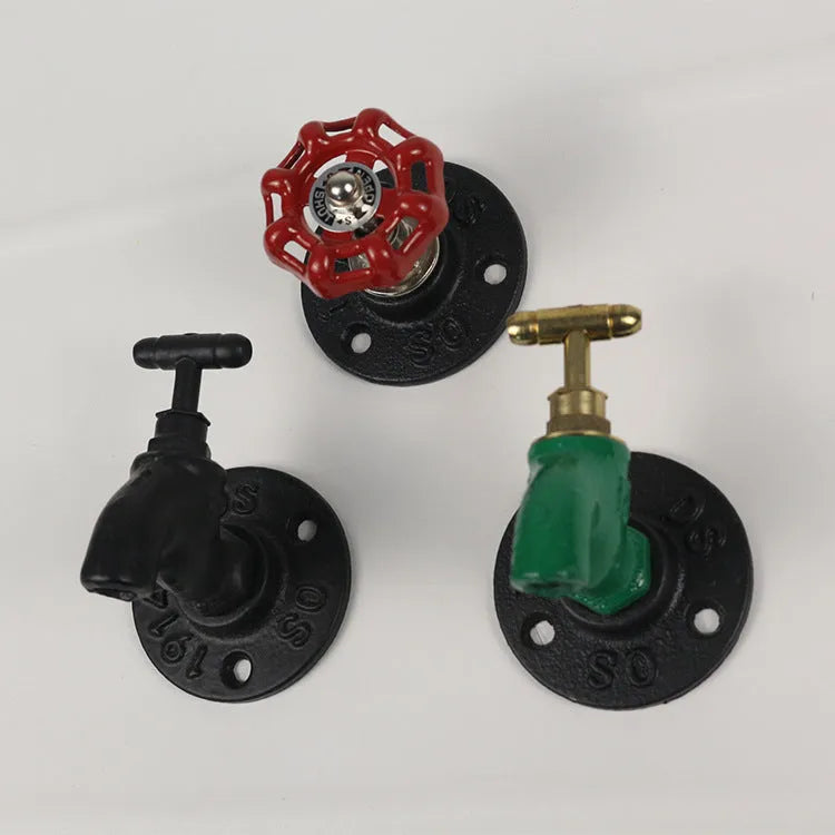 Water pipe style metal towel rack wall hook with polished finish in three colour options