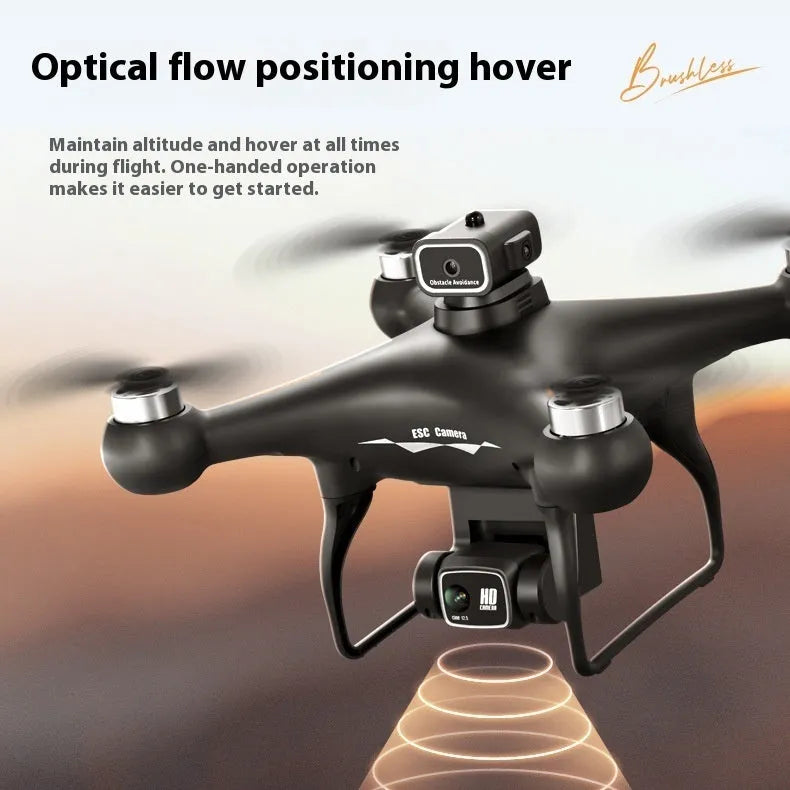Black or white brushless UAV drone with obstacle avoidance and HD camera, under 30cm size