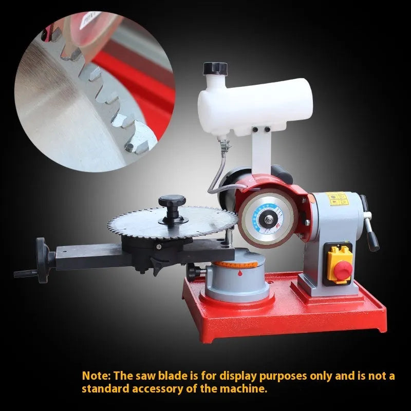 Small manual gear grinding machine for alloy circular saw blade sharpening with angle adjustment wheel