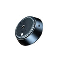 Black metal smart car aroma diffuser with USB port, measuring 9x4.5cm.